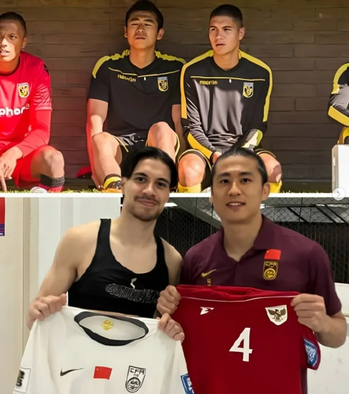 久別重逢！張玉寧賽后與印尼歸化迪克斯交換球衣，兩人曾同隊(duì)效力