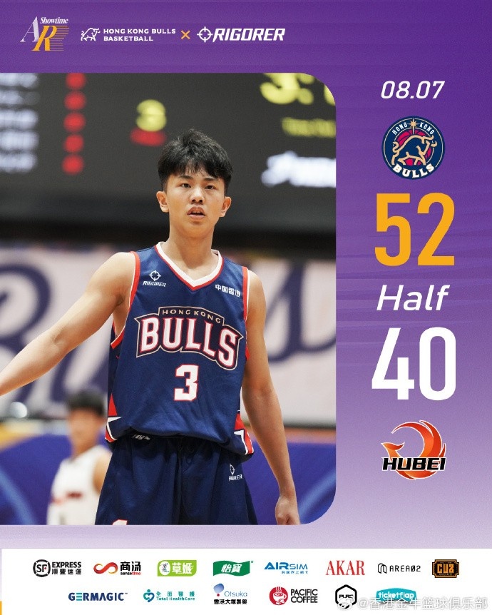 半場戰(zhàn)報：香港金牛52-40湖北文旅 帶著12分領先優(yōu)勢進入下半場！