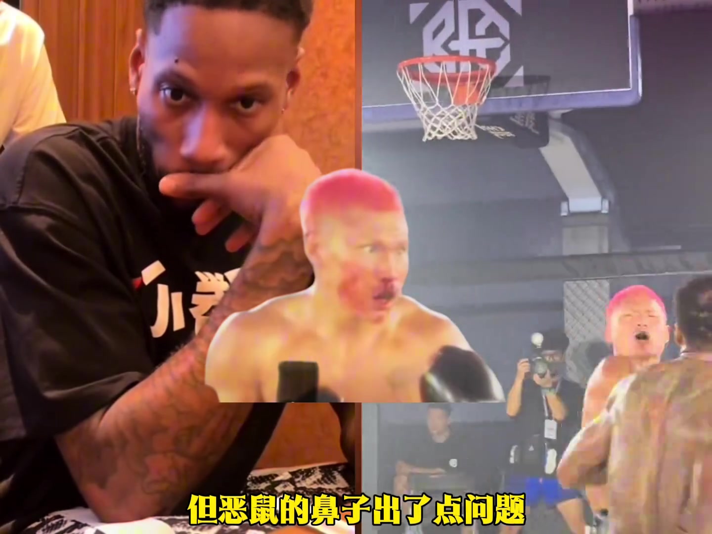 威姆斯肋骨也被惡鼠打痛 前者本想把籃球也贏了但惡鼠無(wú)法再戰(zhàn)
