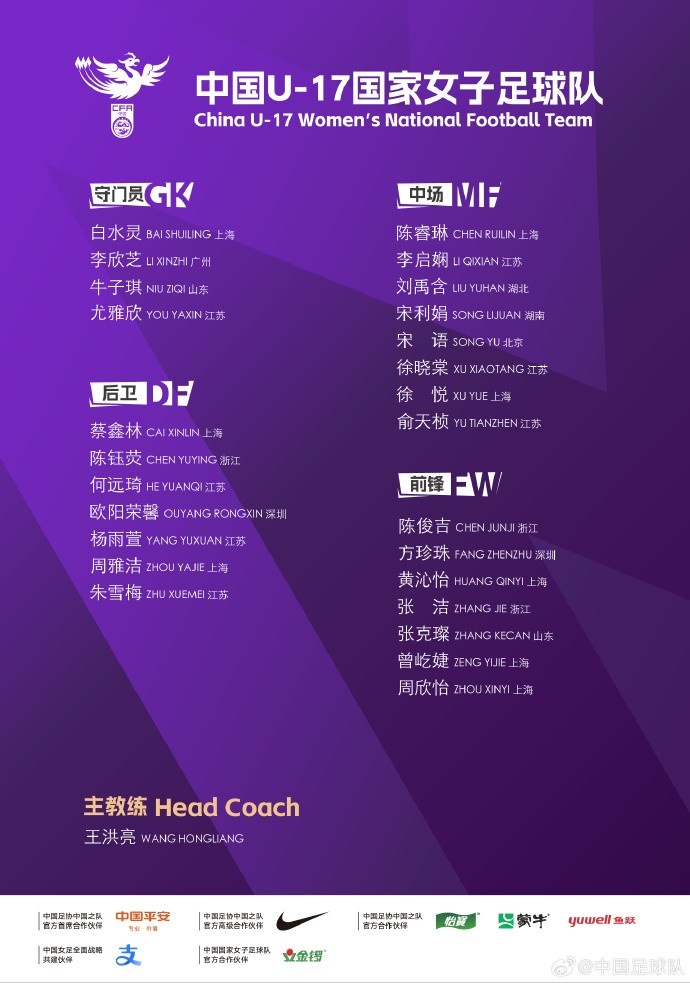 U17女足將在摩洛哥組織第七期集訓(xùn)，并參加U17女足世界杯