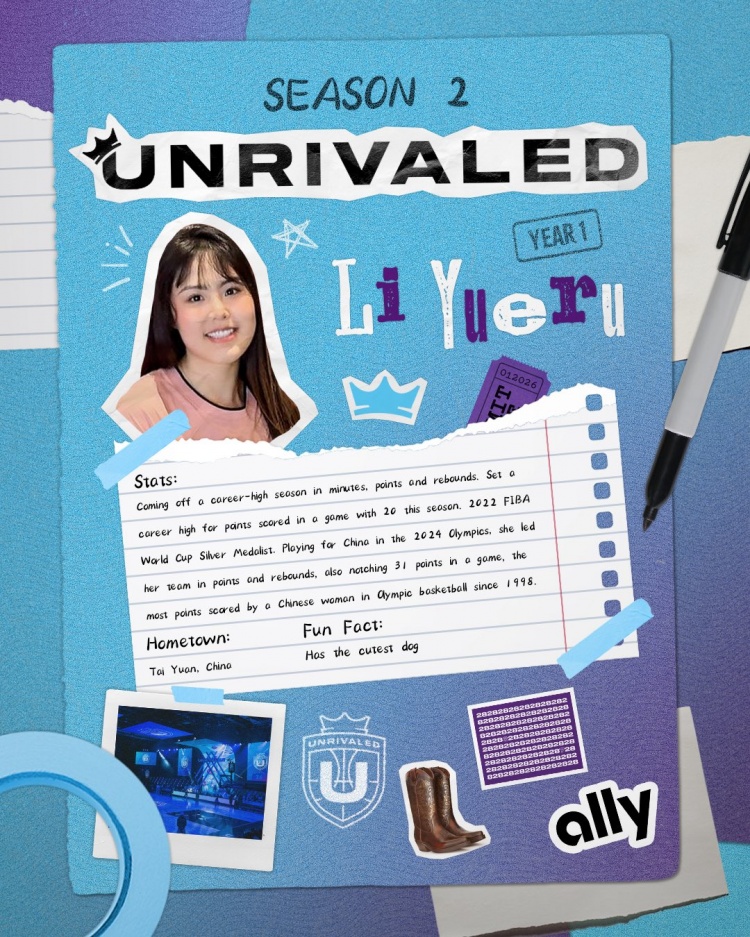 一月份開打！三人籃球聯(lián)賽Unrivaled官宣李月汝加盟！